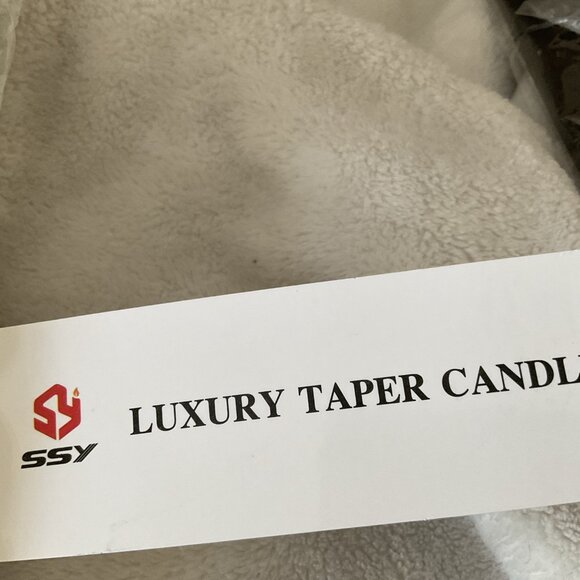 SSY ~ Handmade Spiral Green Luxury Tapered Candles ~ 4 Pcs New In Box - Picture 4 of 6